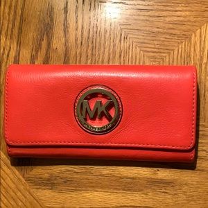 Orange Michael Kors Wallet